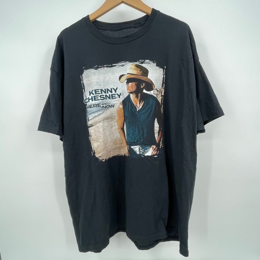 Kenny Chesney Here and Now Tour 2022 T-Shirt Black Double Sided Mens 2XL Concert